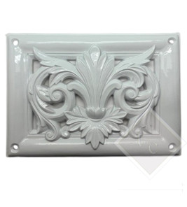 RESIN VENT COVER ELABORATE DESIGN 17X24CM WHITE