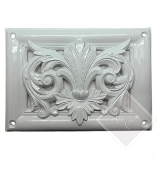RESIN VENT COVER ELABORATE DESIGN 17X24CM WHITE