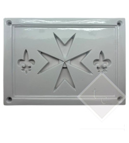 RESIN VENT COVER FLEUR-DE-LYS 17X24CM WHITE