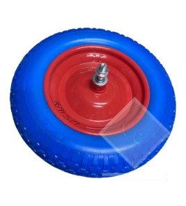 WHEEL SOLID 3.50-8 METAL RIM M12 SHAFT
