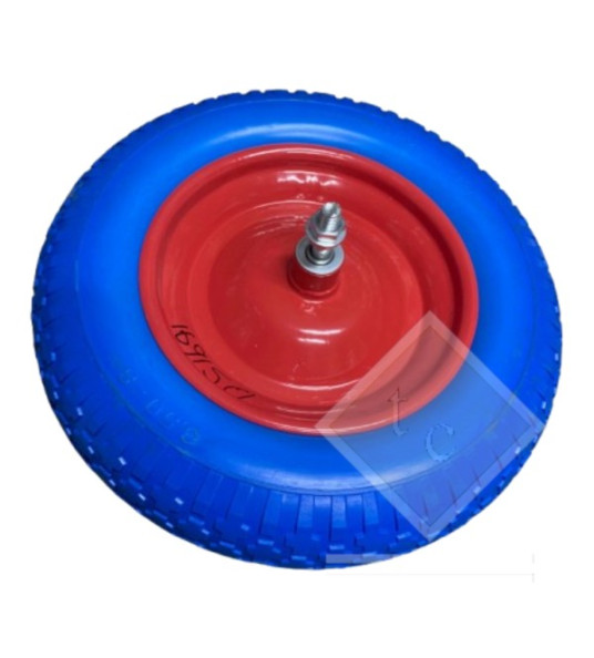 WHEEL SOLID 3.50-8 METAL RIM M12 SHAFT