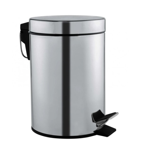 POLISHED STEEL PEDAL BIN 5L PAMEX