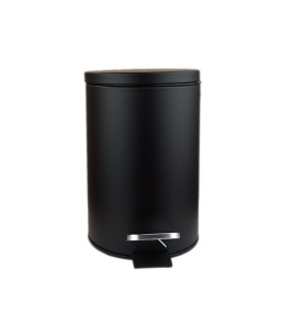 BLACK STAINLESS STEEL PEDAL BIN 3L PAMEX